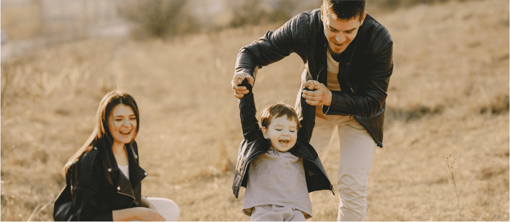 family in nature